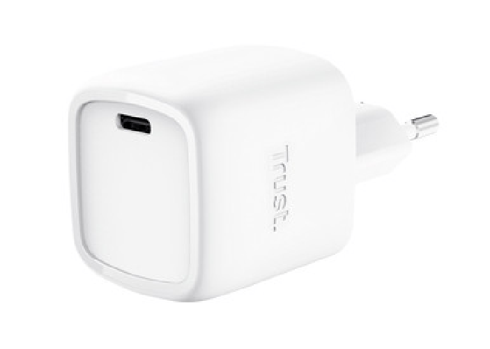 Trust Caricabatterie da Parete Trust 25520 30 W Bianco Trust maxo caricatore usb-c 30w gan bianco ricarica rapida universale