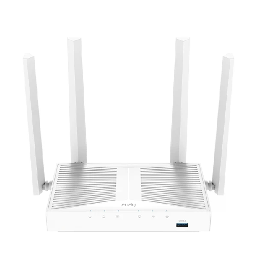 Router WiFi Mesh Gigabit Cudy AC1200 - Velocità fino a 1000 Mbps - 5 Porte - 4 Antenne Fisse 5dBi - USB 3.0 - Bianco