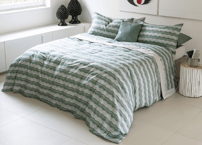 BIANCHERIAWEB Trapunta Letto Doubleface Modello Les Uniques Dis. 2514 Misura Singolo,Colore Verde 133