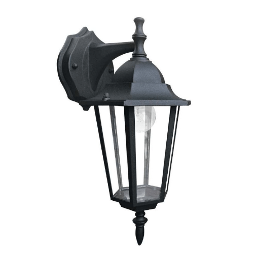 Fan Europe Lanterna a parete da esterno alluminio nero attacco e27 ip44 diffusore in vetro F.A.N. EUROPE Lighting Milano LANT/AP1B