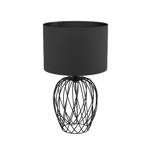 Eglo Lampada Da Scrivania Industrial Nimlet 1 Luce Acciaio Nero Diffusore Nero EGLO Nimlet lampada da tavolo E27 Nero