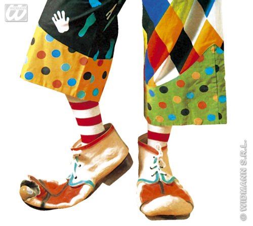 W Widmann Milano Party Fashion WIDMANN 1816U scarpe clown lattice WIDMANN Scarpe Clown In Lattice