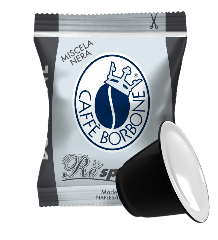 CAFFÈ BORBONE RESPRESSO - MISCELA NERA - Box 50 CAPSULE COMPATIBILI NESPRESSO da 5g Caffè Borbone Respresso Miscela Nera