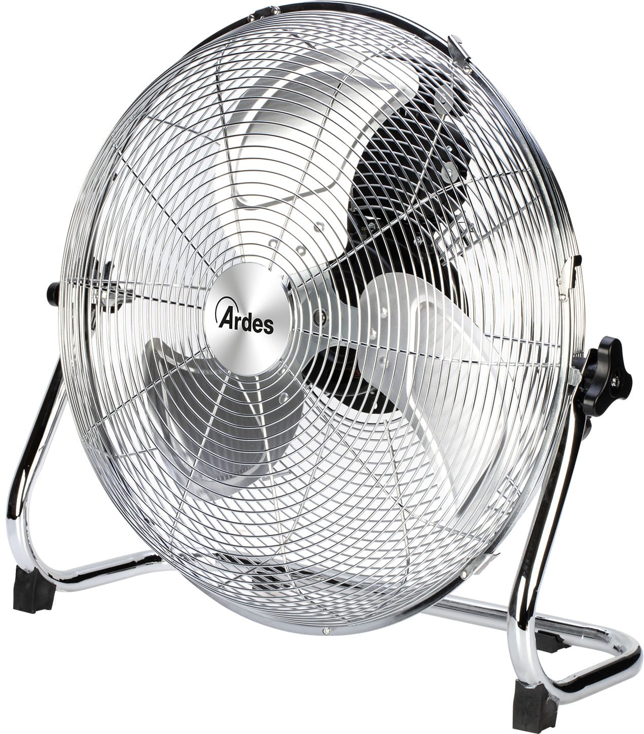 Ardes ar5c40b ventilatore da pavimento 40cm 3 pale alluminio cromato 90w 3 velocità Ardes Box Chrome 40