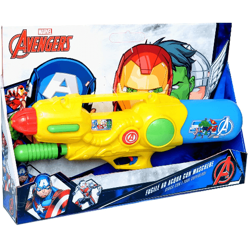 CIAO Maxi fucile acqua Avengers con maschere, 55 x 21 x 7 cm