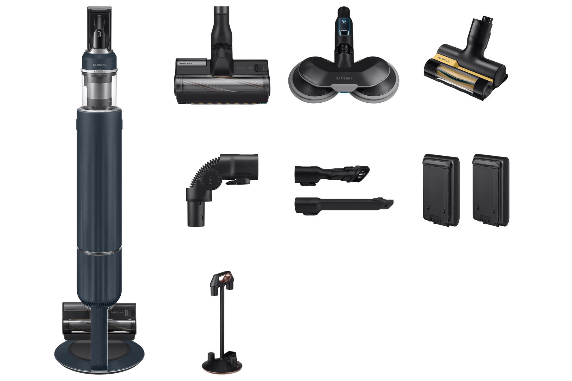 Samsung Aspirapolvere senza filo BESPOKE Jet Plus pro extra 210W VS20B95973B Samsung VS20B95973B-WA Scopa Elettrica Midnight Blue