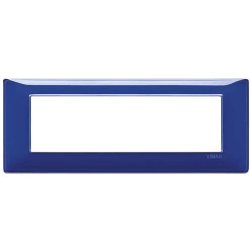 Vimar Placca classica tecnopolimero reflex moduli 6 posti serie plana vimar 14657 *** colore reflex zaffiro Vimar 14657.50 Placca copripresa e copri i