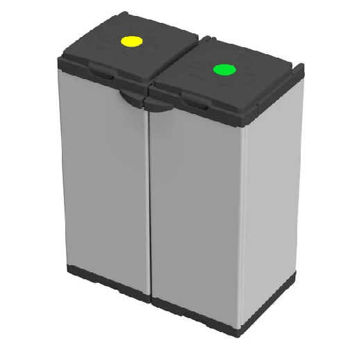 Mongardi Pidema:Mobile portasacco bis per raccolta indifferenziata dei rifiuti. Mobiletto pattumiera a prezzo scontato Mongardi 7823C99 bidone per la