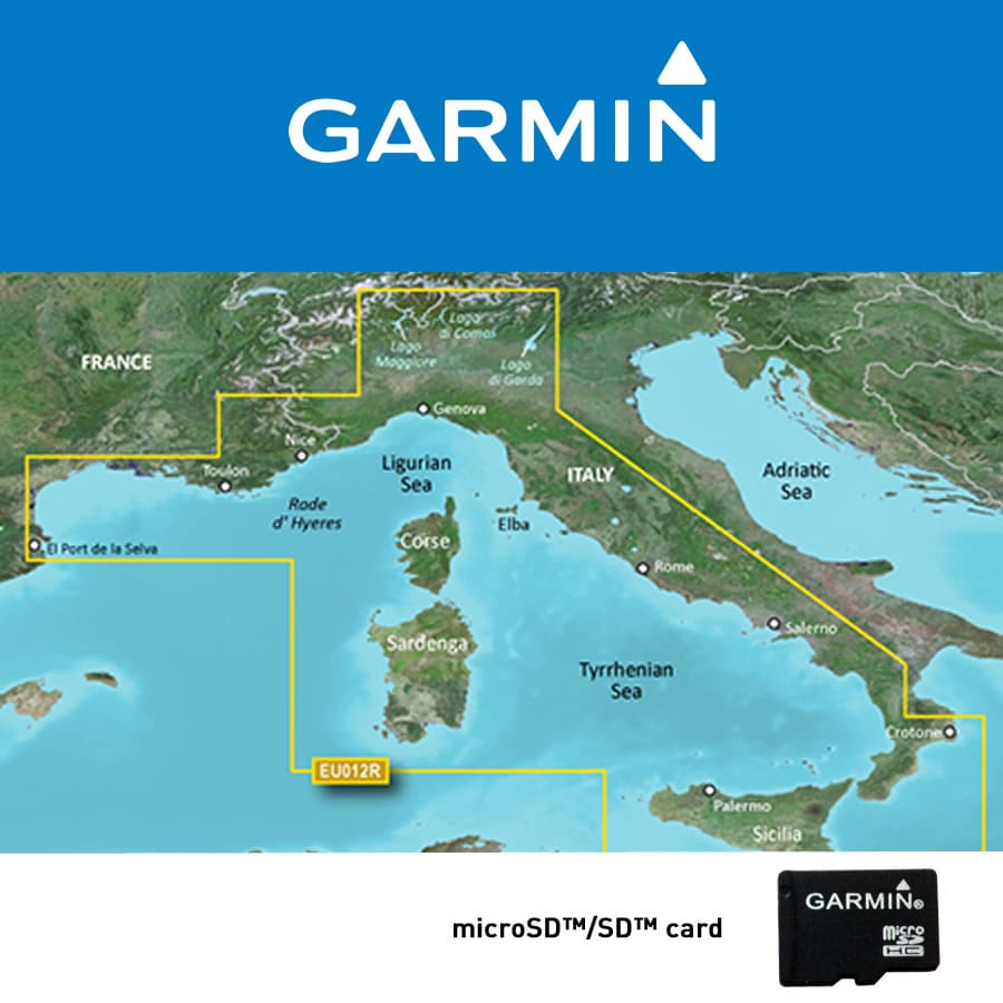 GARMIN Bluechart G3 Vision HD MEDITERRANEO CENTRALE VEU012R art. 010-C0770-00 Garmin 010-C0770-00 mappa per navigatore Mappa stradale