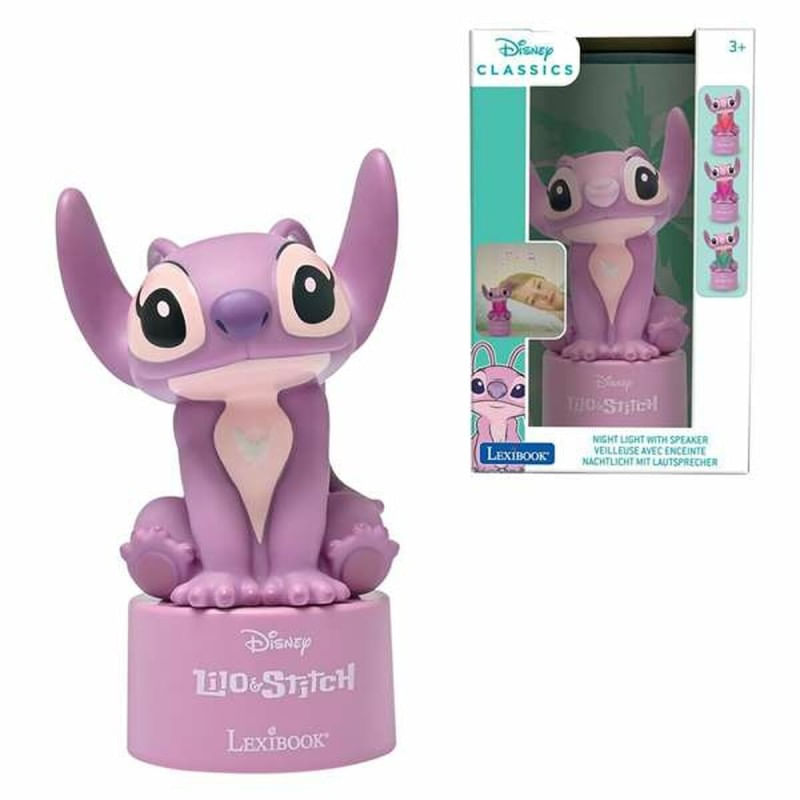 Stitch Lexibook NS01D1 luce da notte per bambino Libera installazione Rosa LED Lampada da tavolo Stitch Angel Plastica