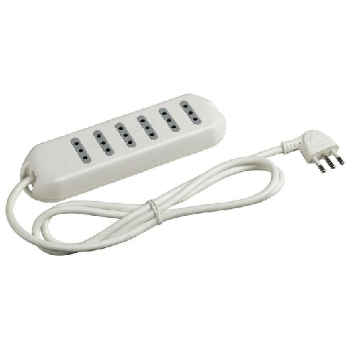 Bticino 3630D prolunghe e multiple 5 m 6 presa(e) AC Interno Bianco