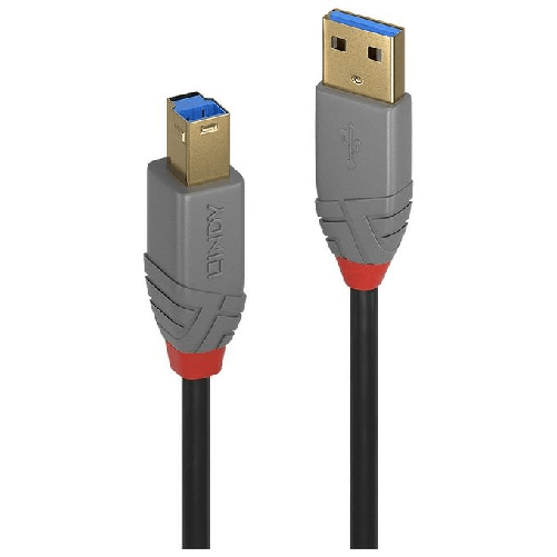 Lindy 36744 cavo USB 5 m USB 3.2 Gen 1 (3.1 Gen 1) USB A USB B Nero