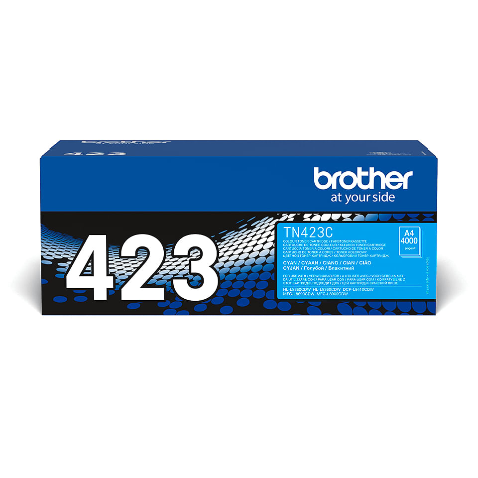 Brother TN423C Toner Ciano 4.000pg per Hl-l8260cdw-l8360cdw-dcp-l8410cdw MFC-l8690cdw-l8900cdw