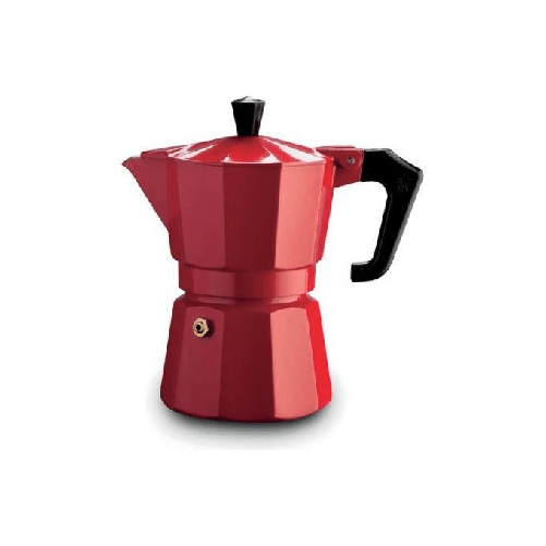 Pezzetti Italexpress Caffettiera Moka 3 Tazze Rosso PEZZETTI Italexpress Moka 0,15 L Nero, Rosso