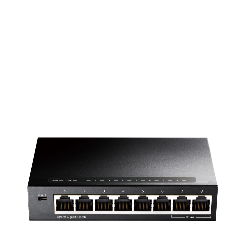 Cudy gs108 switch di rete 8 porte gigabit ethernet 10/100/1000 mbps nero Cudy GS108 switch di rete Gigabit Ethernet (10/100/1000) Nero