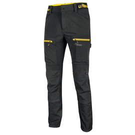 UPOWER Pantalone Black Carbon L Horizon Comodo e Resistente per Uso Professionale