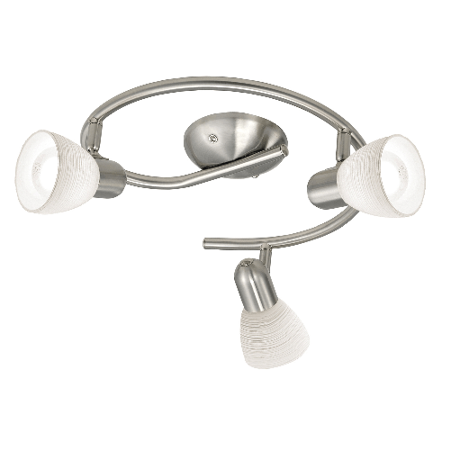 Eglo Spot Contemporaneo Dakar 1 In Acciaio Nichel Satinato 3 Luci E14 40W Ip20 EGLO 88475 faretto Faretto d'illuminazione da superficie E14