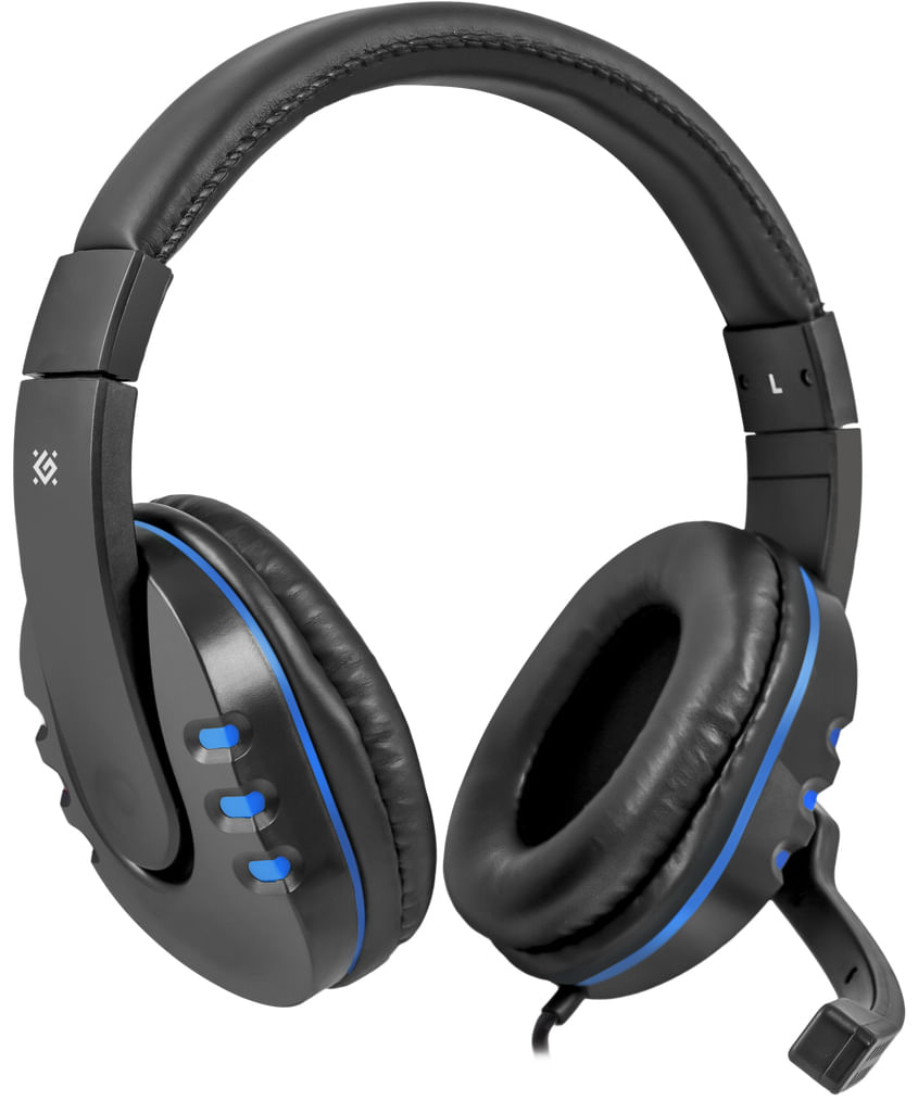 Defender Warhead G-160 Auricolare Cablato A Padiglione Gaming Nero, Blu