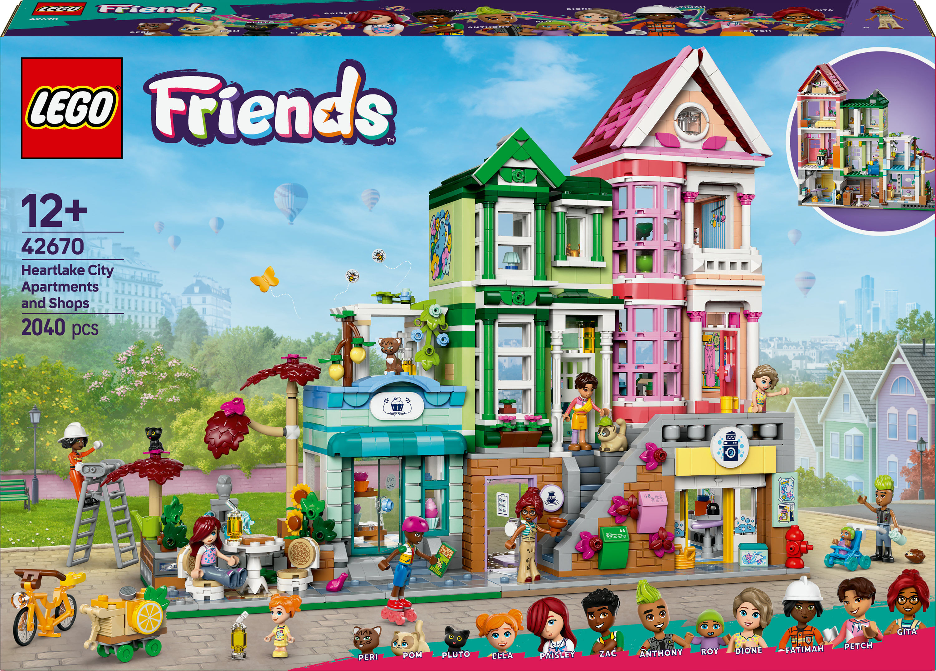 Lego Appartamenti e negozi di Heartlake City - Lego Friends 42670 LEGO Friends: Appartamenti e Negozi di Heartlake City - Set Creativo per Bambine da