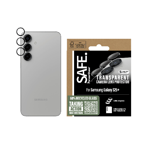 PanzerGlass SAFE. by Camera Lens Protector Transparent Samsung Galaxy S25+ Pellicola proteggischermo trasparente 1 pz PanzerGlass Protettore Schermo