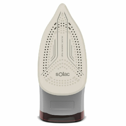 Solac S91869600 ferro da stiro Ferro da stiro a secco e a vapore Piastra in Ceramica 2800 W Ciliegia (frutto), Bianco Solac Ferro da Stiro a Vapore So
