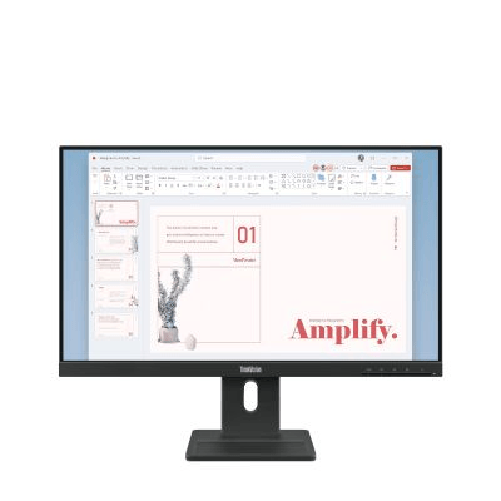 Lenovo Tet Lenovo ThinkVision E24-40 LED display 60,5 cm (23.8") 1920 x 1080 Pixel Full HD LCD Nero LENOVO Ts thinkvision e24-40 23.8fhd ips fhd vga h