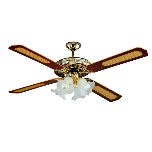 Ventilatore Ventola da Soffitto con Luce e Telecomando 4 Pale Lampada Lampadario