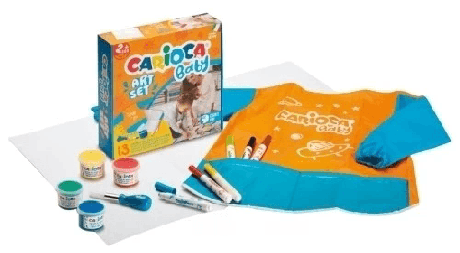Carioca Set artistico Carioca Baby confezione da 12 prodotti per bambini: 1 foglio di carta 1 grembiule