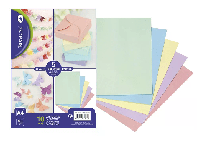 Bismark 327821 cartoncino e carta da zucchero 180 g/m² 10 fogli