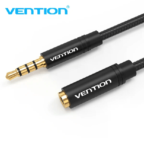 Cavo di prolunga audio Vention BHBBG - Stereo - Contatti placcati in oro - Diametro 35 mm - Nero