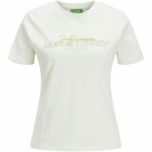 Maglia a Maniche Corte Donna Jack & Jones Jxamy Reg Beige