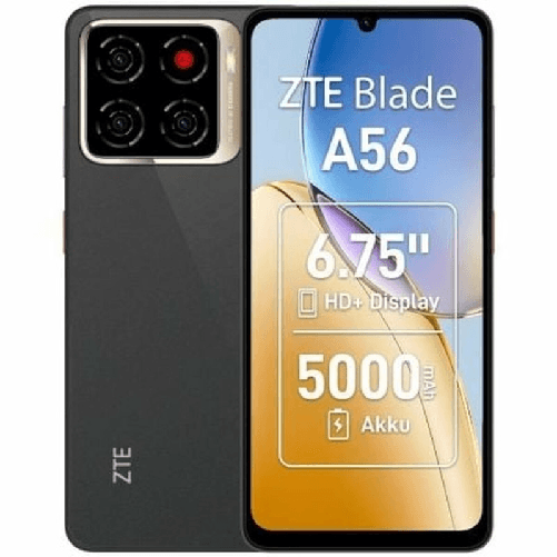 ZTE Blade A56 17,1 cm (6.75") Doppia SIM Android 15 4G USB tipo-C 4 GB 64 GB 5000 mAh Nero ZTE Smartphone ZTE Blade A56 6,75" Unisoc 4 GB RAM 64 GB Ne