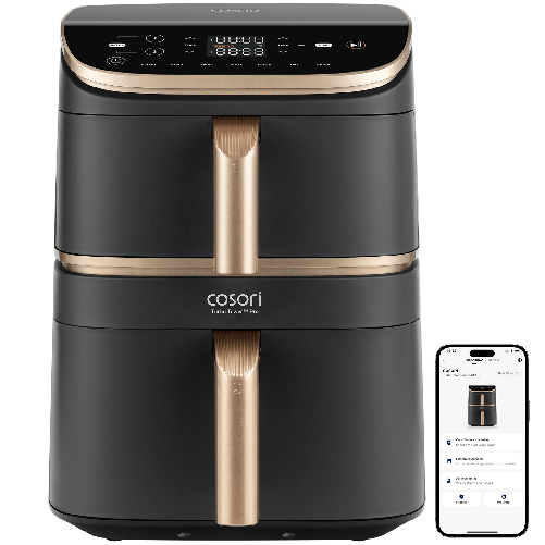 Cosori Friggitrice ad aria Turbo Tower Pro Smart da 10,8 litri, cestelli completamente rivestiti in ceramica Cosori friggitrice ad aria turbo tower p
