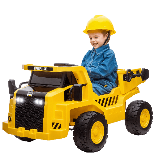 PG Convenienza Camion Giocattolo Licenza Caterpillar con Telecomando, Fari, Secchio e Pala, 110x70.5x61.5 cm, Giallo