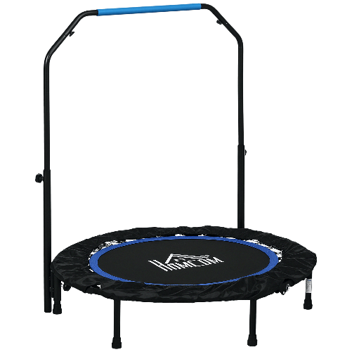 PG Convenienza Mini Trampolino Fitness Ø102 cm Pieghevole con Manubrio Regolabile in Altezza, Blu