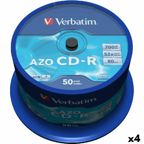 CD-R Verbatim Azo 700 MB 52x 50 Pezzi (4 Unità)