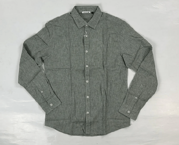 CAMICIA CAMICIE UOMO LANDEK PARK LPNH5399 LINO VERDE ORIGINALE PE 2025 L Verde