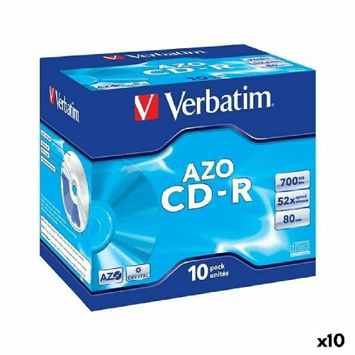 CD-R Verbatim AZO 700 MB 52x 10 Pezzi (10 Unità)