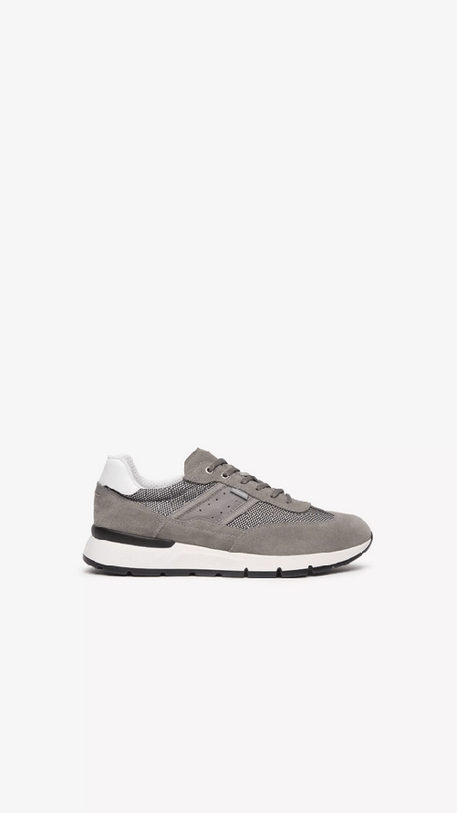 SCARPE SNEAKERS UOMO NERO GIARDINI E202350U PELLE GRIGIO ORIGINALE PE 39 Grigio