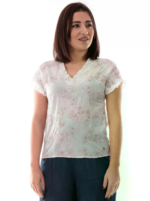 CAMICIA CAMICIE BLUSA DONNA YES ZEE C207 EK00 COTONE BIANCO ORIGINALE PE 2025 S Bianco