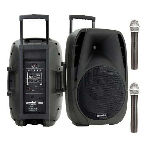 Gemini Sound Casse attive trolley gemini es-15togo es to go series powered nero - ES 15TOGO GEMINI Casse attive trolley gemini es-15togo es to go seri
