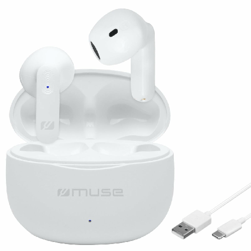 Muse M-270 TWS cuffia e auricolare True Wireless Stereo (TWS) In-ear Musica e Chiamate Bluetooth Bianco Muse Auricolari con Microfono Muse M270TWS BLA
