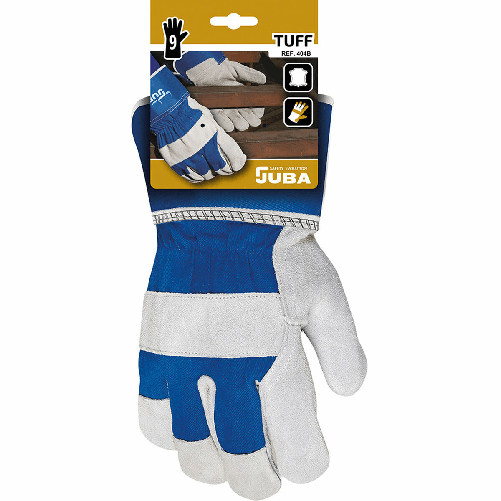 Guanti da Lavoro JUBA Azzurro/Bianco Scamosciato