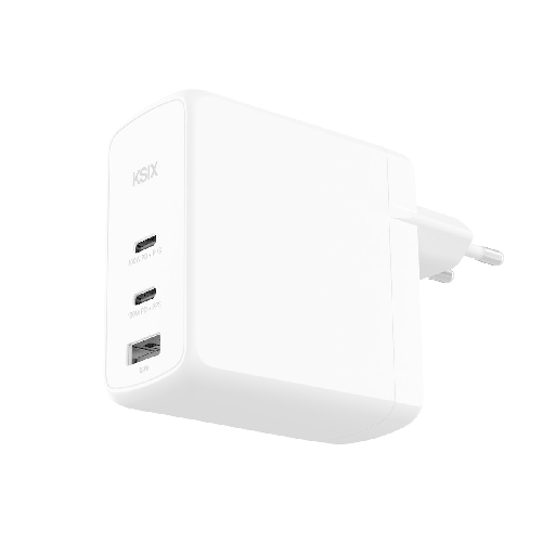 Ksix BCD100GANACCB Caricabatterie per dispositivi mobili Computer portatile, Smartphone KSIX Caricabatterie da Parete KSIX Bianco 100 W