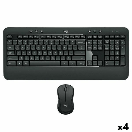 Tastiera e Mouse Logitech MK540 Nero Qwerty in Spagnolo (4 Unità)