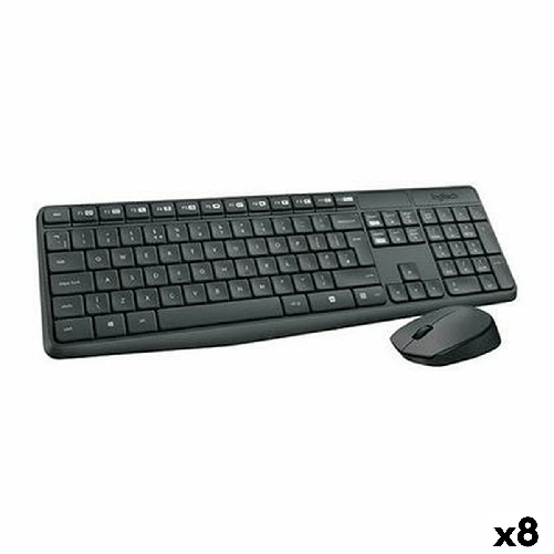 Tastiera e Mouse Logitech MK235 Nero Qwerty in Spagnolo (8 Unità)