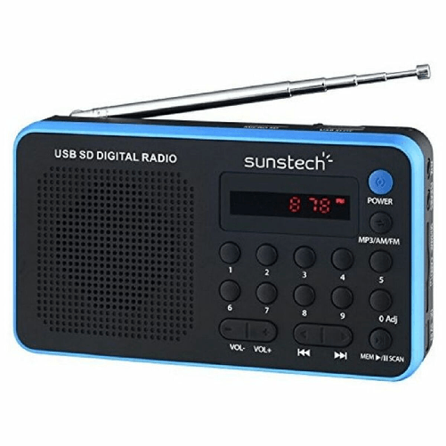 Sunstech Portable digital AM/FM radio Black Portatile Analogico Nero, Blu Sunstech Radio Portatile Sunstech RPDS32BL