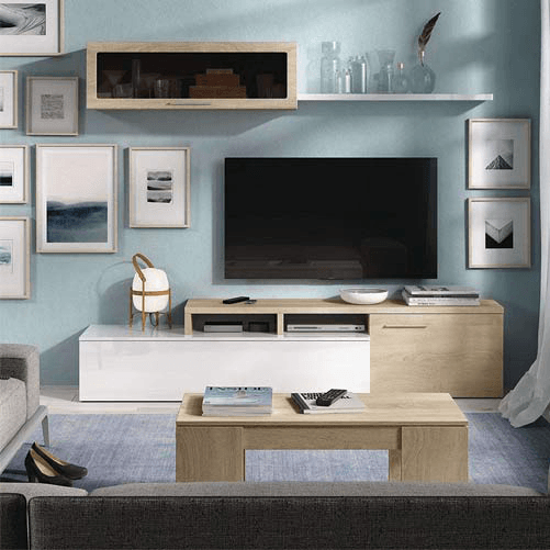 Pidema:Mobile porta TV basso dal design scandinavo. Parete attrezzata moderna con pensile in offerta.