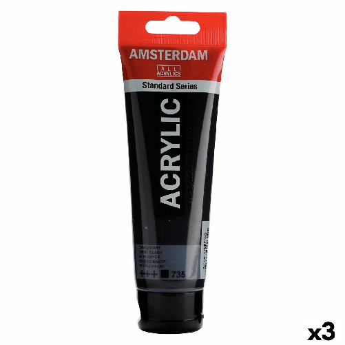 Vernice acrilica Talens Amsterdam Nero 120 ml (3 Unità)