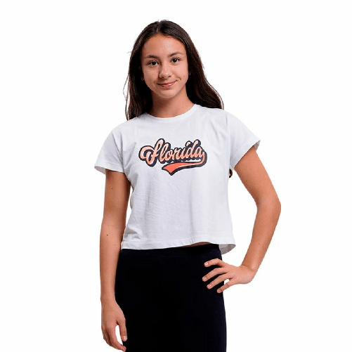 Maglia a Maniche Corte per Bambini Name It Nkfvilma Capsl Crop F1